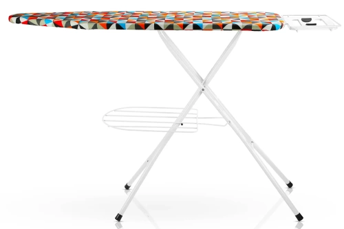 SAH-063-H4 | Ironing board with clothes shelf | Wide ironing board with an iron holder