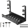 CWT-O3 | Verstelbare kabelorganizer onder het bureau 29-53 cm | Mand, geleider, handvat | Zwart