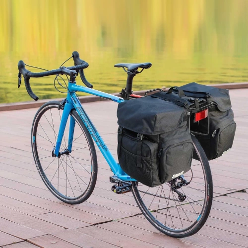 Fahrrad-Gepäckträger hinten, universal, verstellbar, Aluminium, für Sattelstütze, 24–29 Zoll, bis 50 kg Traglast | 671-09-C