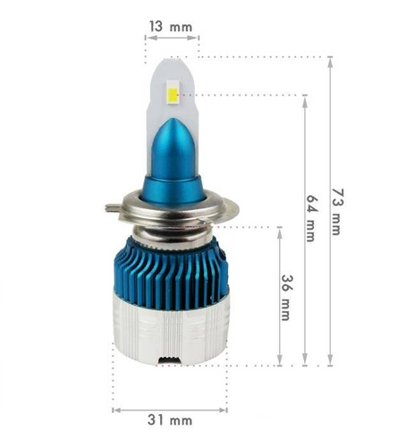 Juego de bombillas LED H7 Mi2 FLIP CSP 56W