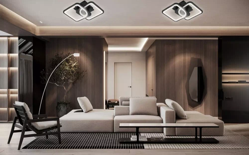 RLS-C32W-B | Modern mennyezeti lámpa változtatható fényszínnel | Modern design | Távirányító