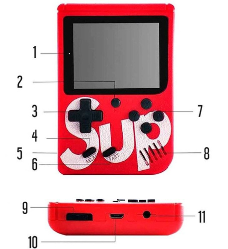 RS400-dublu | Mini consola portabila pentru jocuri RETRO cu pad | 400 de jocuri 3.0