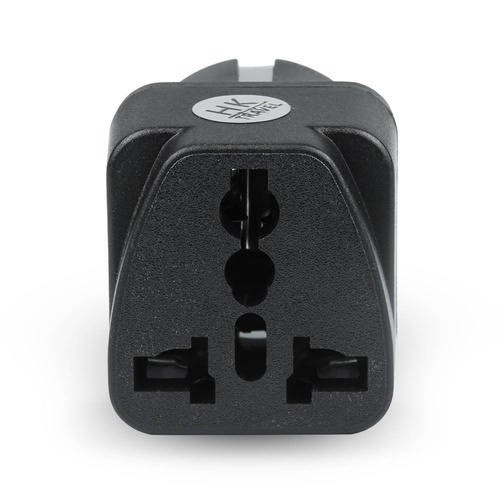 AD-DE89 | Adaptador de rede universal, adaptador de viagem de tomadas UK/US/CN para tomadas EU/PL | Preto