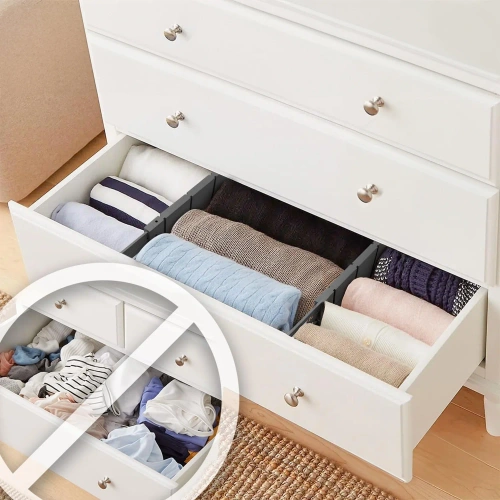 Furniture Organizer for Drawer | Adjustable Furniture Dividers | Bamboo Separator with 9 Inserts | KBT-B615