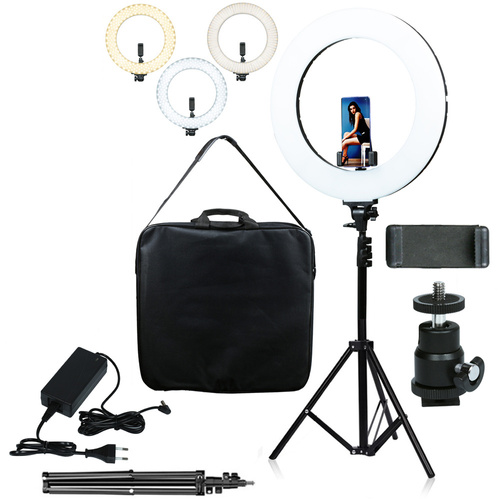 RL-480 2-in-1 | Powerful 300W RL-480 ring light with 210cm tripod | 3 shades of white