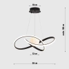 Modello RLT-50CM-60W-B | Lampada a sospensione LED 60W | Lampada lunare 3D elegante
