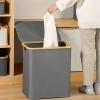 OCF-450-GRAY | Coș de rufe | Coș de rufe pliabil | Recipient de jucărie din material textil | Organizator de accesorii