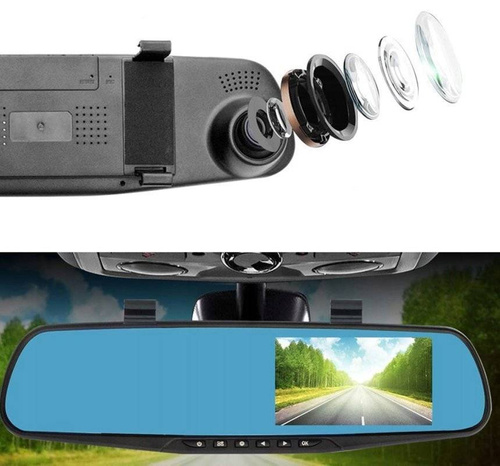 Driving recorder in the rearview mirror 4.3 "TFT LCD rearview camera DVR-12V PZ702-1