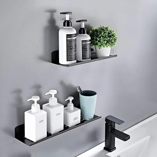 BDS-L50CM-B| Metal bathroom shelf | Black shower shelf 50cm | Hanging shelf