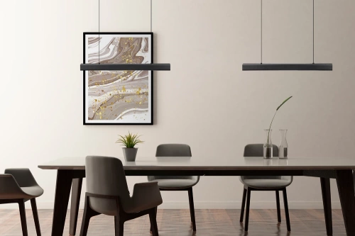 LED-Pendelleuchte | rechteckig, 60 cm, 24 W, Fernbedienung | schwarz | SX41-60CM-24W-BK