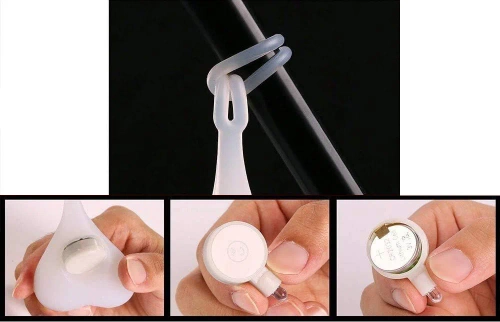 Heart-shaped LED rear bike light | Waterproof silicone light with three working modes | DKD-032