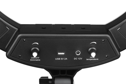 M45-60W-B | Žiedinė lempa su veidrodžiu | Žiedinis žibintas su stovu | Komplektas su maitinimo šaltiniu ir 60W žiedu