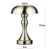 HJA24-A-PRATA | Candeeiro de mesa LED cogumelo | Lâmpada sem fio para hotel, restaurante | Lâmpada noturna de toque