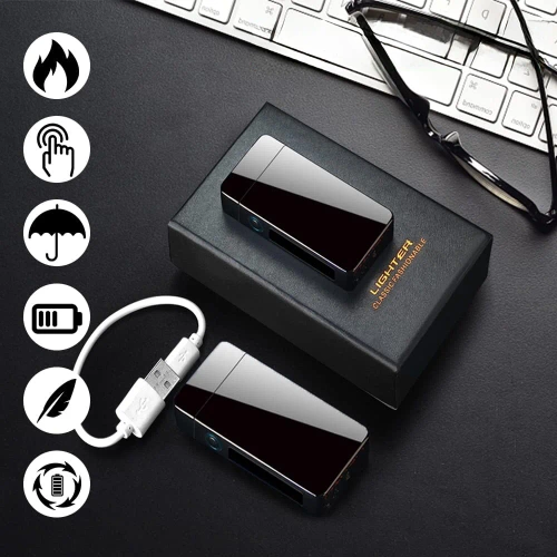 JL-613 | Isqueiro de plasma elegante | à prova de vento | USB | tocar