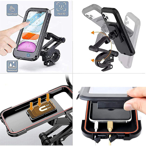 HL-69 | Bicycle phone holder | Waterproof, adjustable, on the handlebar