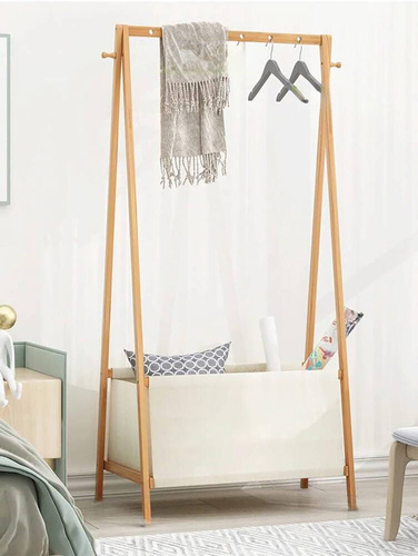 BYY-0346-YW | Porta abiti mobile con cestello