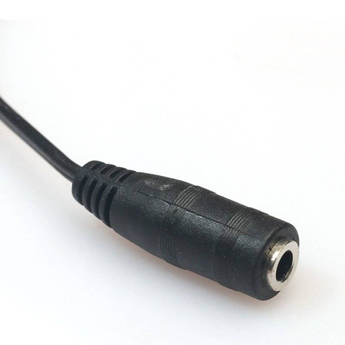 AC-2-30CM-Negru | Mini JACK | Splitter de semnal audio pentru microfon și căști