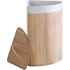 AYL-60L-LIBR | Cesto para la ropa natural | Contenedor de juguetes de bambú | Cesto para la ropa de madera | Cesto para la ropa sucia de un compartimento para el baño | Cesta de esquina