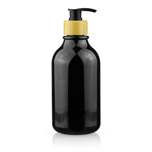 XH28-NEGRO | Dispensador de jabón | Botella negra con dispensador de jabón líquido.