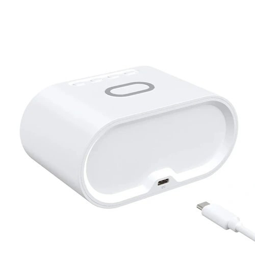 Despertador inteligente con cargador inalámbrico Qi 15 W | despertador con triple alarma | reloj con pantalla de temperatura | SZ06-15W-W