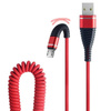 AM32 | Micro USB 1M | Cablu USB spiralat pentru incarcarea telefonului | Încărcare rapidă 3.0 2.4A