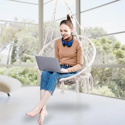 DY-A003-BLUE | Hanging chair, brazilian chair, basket, swing, hammock | up to 120 kg