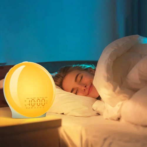 WRSL22 | Despertador con luz LED | Lámpara de noche con simulación de amanecer.