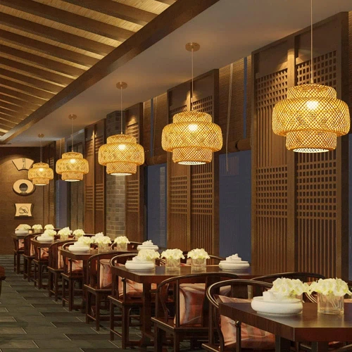 Handmade hanging bamboo lamp | BOHO | Chinese chandelier