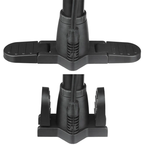 Pompa per bici con manometro Presta Schrader Dunlop 160 PSI | Pompa da pavimento con manometro e adattatori per copertoni e palloni | Pompa universale per bici con manometro 11 bar | ZY-6138C