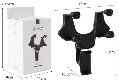 HO01 | Supporto per telefono/navigatore da auto montato sullo specchietto retrovisore