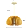 Houten hanglamp boho | Natuurlijke plafondlamp E27 | Decoratieve houten kap | Scandinavische stijl | YG-XD004-WOOD