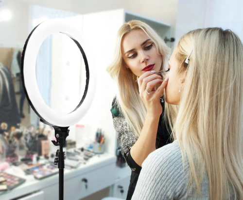 Ringlys med stativ | 45 cm ringlys, 210 cm stativ, sæt til makeup eller streaming | RL-480 2i1