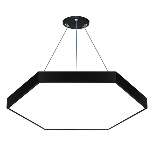 LPL-003 | LED hangende plafondlamp 80W | volledige zeshoek | aluminium | CCD niet-knipperend | Φ80x6