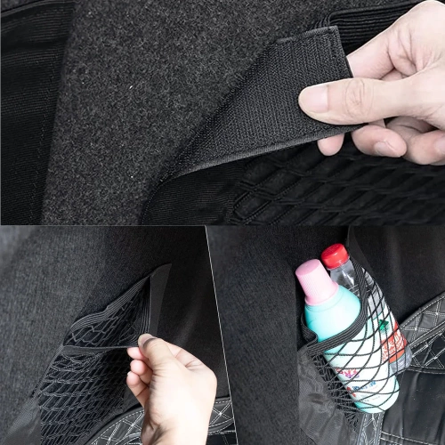 CWD-80*25CM-B | Sieť do kufra | Univerzálny organizér | Vrecko so zapínaním na suchý zips