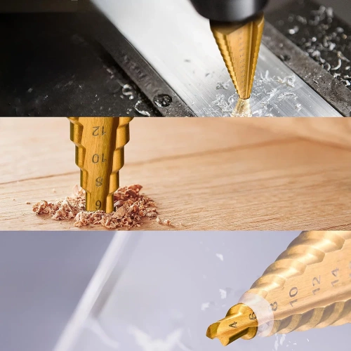 Stufenbohrer-Set | 3 Stück | HSS | SDS-3PCS-GOLD