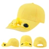 SFH-8934-YELLOW | Solar hat with windmill | Baseball cap with a built-in fan | Cooling cap