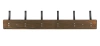 HG-60CM-MADEIRA | Cabide de madeira para jaquetas e roupas | Cabide de parede para hall | Cabide com 12 ganchos