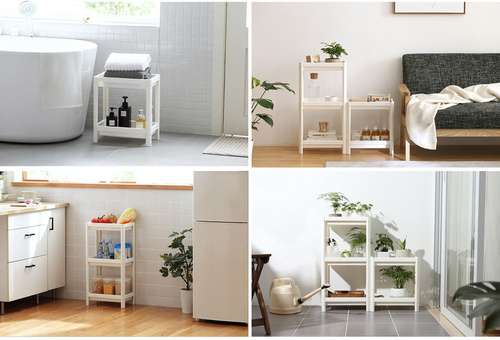 Mobile Badschrank | 4 Ablagen | SR2308