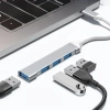 HUB | USB-C – 4x USB-A elosztó | adapter, osztó típus C 4in1