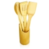 BRS-5in1-BAMBOU | Ustensiles de cuisine en bambou avec support
