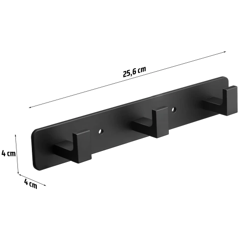 DSG-H03 | Toalheiro para banheiro ou cozinha | Sótão | Preto