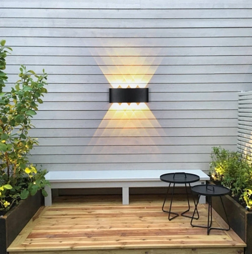 BD-C041-6W | Záhradné svietidlo, exteriérové LED fasádne nástenné svietidlo | hore - dole | 6W, IP65