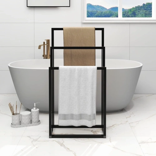 TRF-450-NEGRO | Toallero triple | secador de toallas | negro