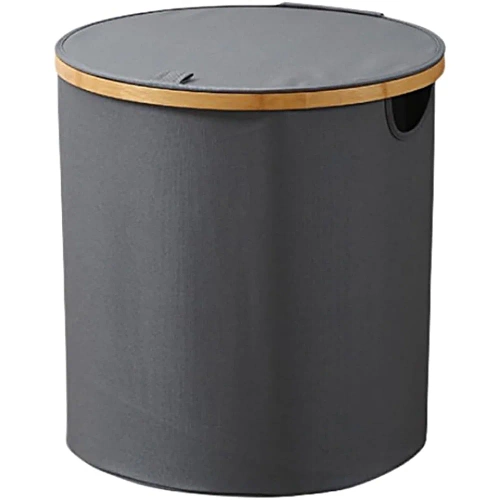 Wäschekorb | faltbar, Stoff, auch als Spielzeugbox oder Organizer für Zubehör verwendbar | grau | OCF-380-GREY