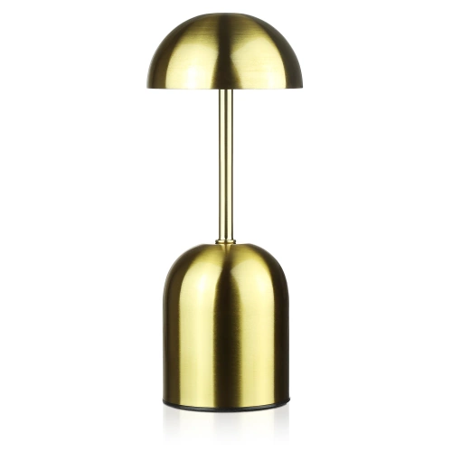 Veilleuse sans fil avec batterie intégrée de 2000 mAh | Lampe de table moderne à puissance et couleur de lumière réglables | YG-D019-Gold