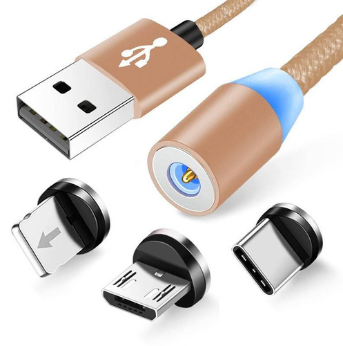 AM23 | 3i1 2M | Magnetisk USB-kabel til opladning af din telefon | Quick Charge 3.0 2.4A