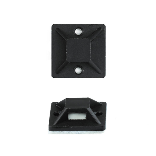 KZ-D06-20MM | Set van 10 kabel- en draadorganizers | Kabels en basis met 3M-schuimtape | Zwart