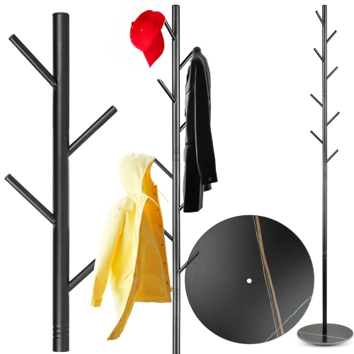 Kleiderständer | Garderobenständer für Jacken und Oberbekleidung | schwarz | ZK-329-BLACK
