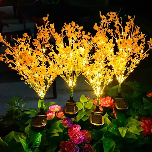 FLD-15-YELLOW | Garden LED solar lamp Forsythia | 70cm, 600mAh