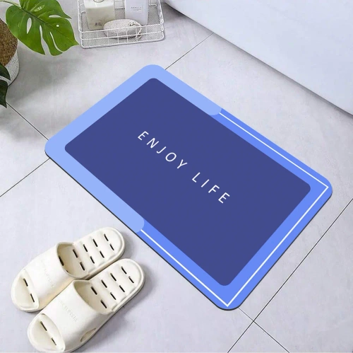 GZN-640-BLUE | Bathroom mat | Quick-drying bathroom rug | Anti-slip rug